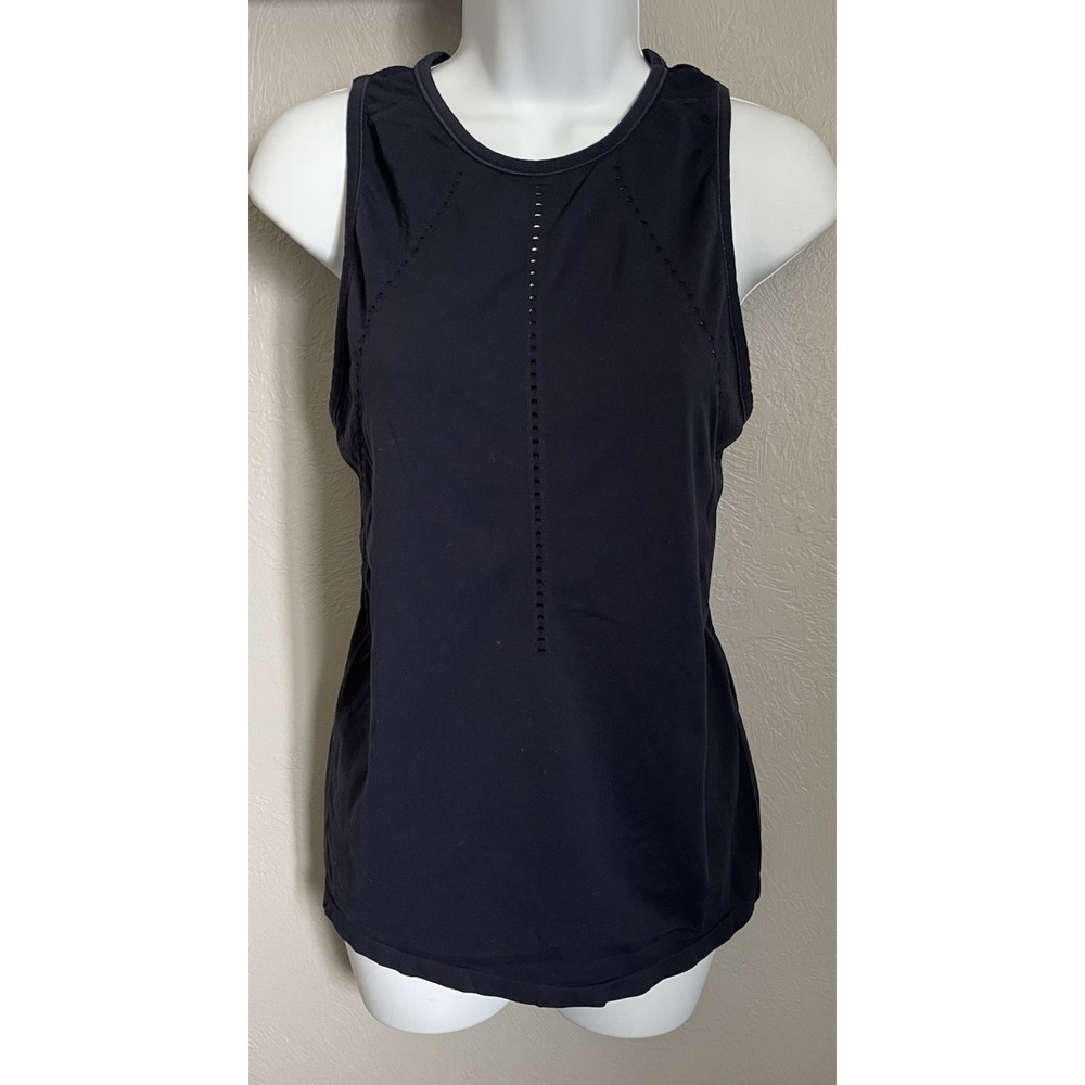 Athleta Tank Top Active Wear Womens Medium Navy Blue Comfy Stretch Workout Shirt